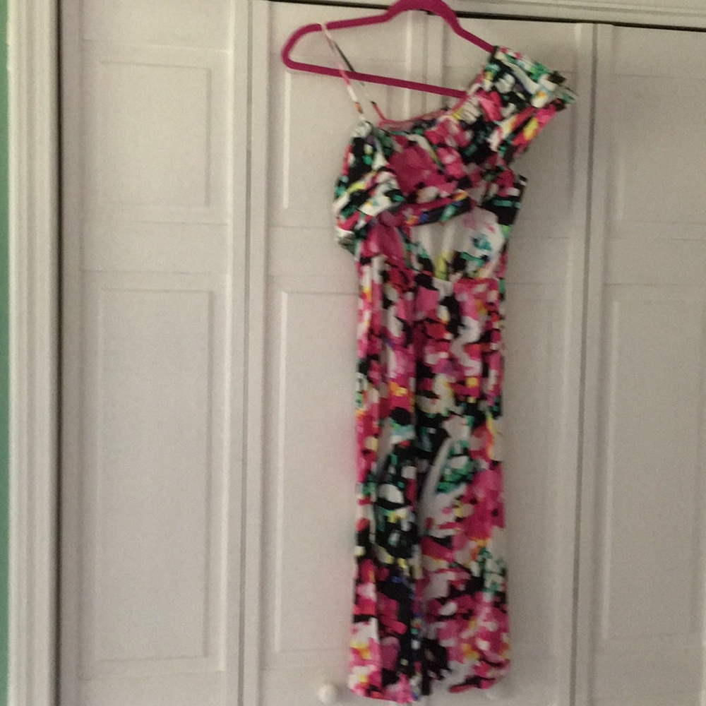 H&M Dress- floral print - off the shoulder style
